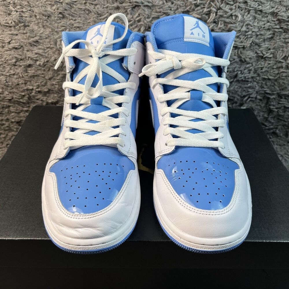 NIKE Air Jordan 1 Mid SE White/Legend Blue FZ2142 114 MEN'S SIZE 11.5 With Box - Picture 6 of 10